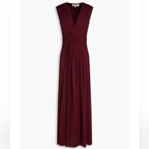 Diane Von Furstenberg Burgundy Wine Marika Maxi Dress Women's Size Small NEW